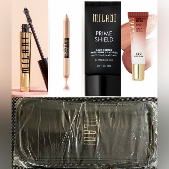 Milani Prime Shield Mattifying Face Primer, Mascara, Brow & Eye Highlighter Set - Picture 1 of 16
